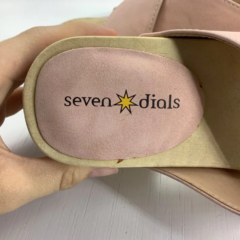 SEVEN DIALS Malta Slide Sandals Women Sz 6.5 Chunky 3